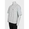 Men's short-sleeved printed shirt