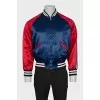 Men's reversible zip-up bomber jacket