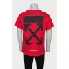 Men's red printed t-shirt