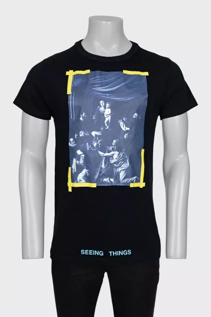 Men's T-shirt with contrasting print