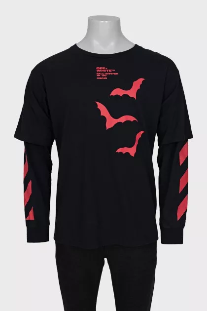 Men's sweatshirt with a red print