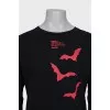 Men's sweatshirt with a red print