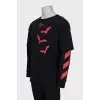 Men's sweatshirt with a red print