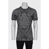 Men's gray printed t-shirt
