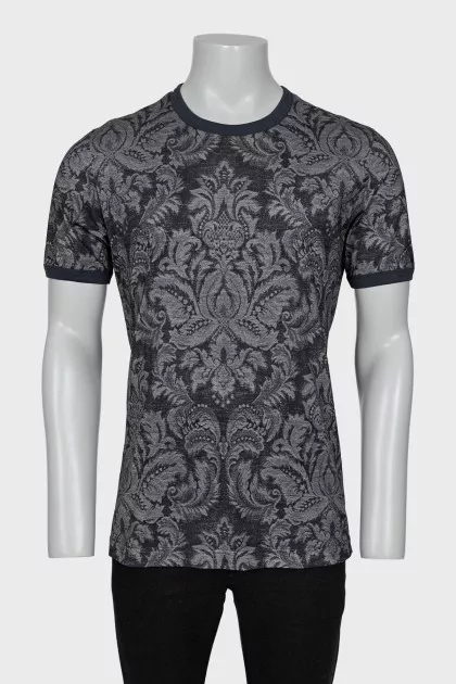 Men's gray printed t-shirt