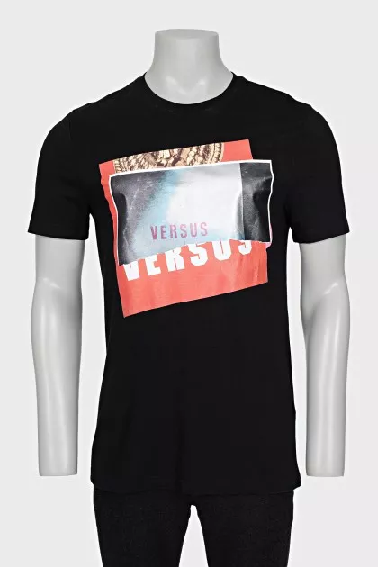 Men's straight-cut printed t-shirt