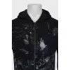 Men's zip-up hoodie with branded logo
