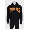 Men's black hoodie with print