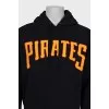 Men's black hoodie with print