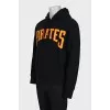 Men's black hoodie with print