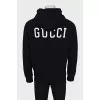 Men's black hoodie with print