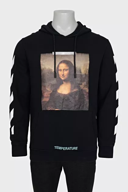 Men's hoodie with front print