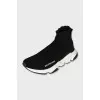 Speed textile sneakers with logo