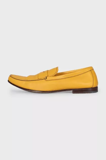 Men's yellow loafers