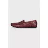 Men's red embossed loafers