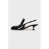 Patent leather slingbacks