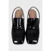 Patent leather slingbacks