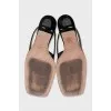 Patent leather slingbacks
