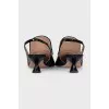 Patent leather slingbacks
