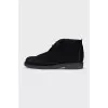 Black suede boots