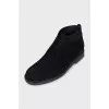Black suede boots