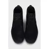 Black suede boots