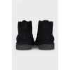 Black suede boots