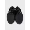 Shoes with a figured cutout and rhinestones