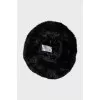 Black fur hat