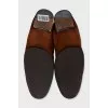 Men's brown suede loafers with embellishments