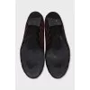 Brown leather and suede ballet flats
