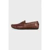 Men's insulated loafers with embossing