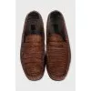 Men's insulated loafers with embossing