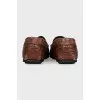 Men's insulated loafers with embossing