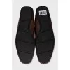 Men's insulated loafers with embossing