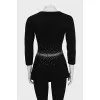 Cashmere sweater with rhinestones