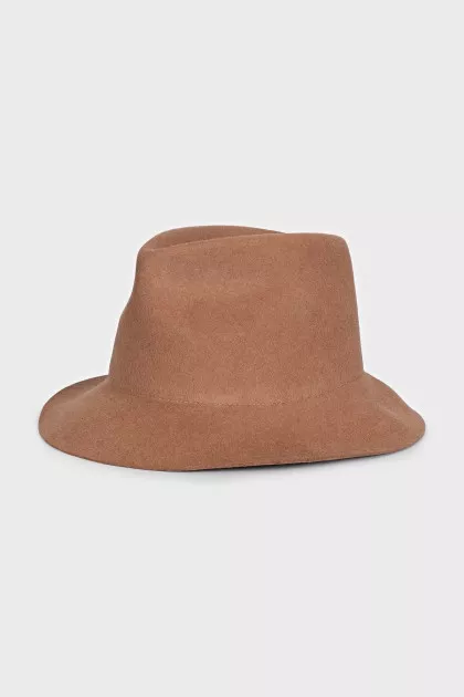 Brown wool hat