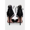 Black shoes with suede straps