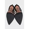 Black shoes with suede straps