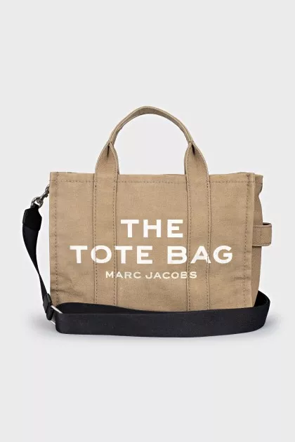 Green canvas tote