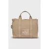 Green canvas tote