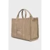 Green canvas tote
