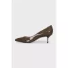 Patent leather kitten heel pumps