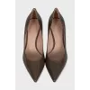 Patent leather kitten heel pumps