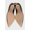Patent leather kitten heel pumps