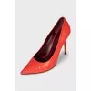 Orange pumps