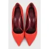 Orange pumps