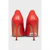 Orange pumps
