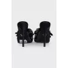 Textile mules with sequins