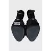Textile mules with sequins